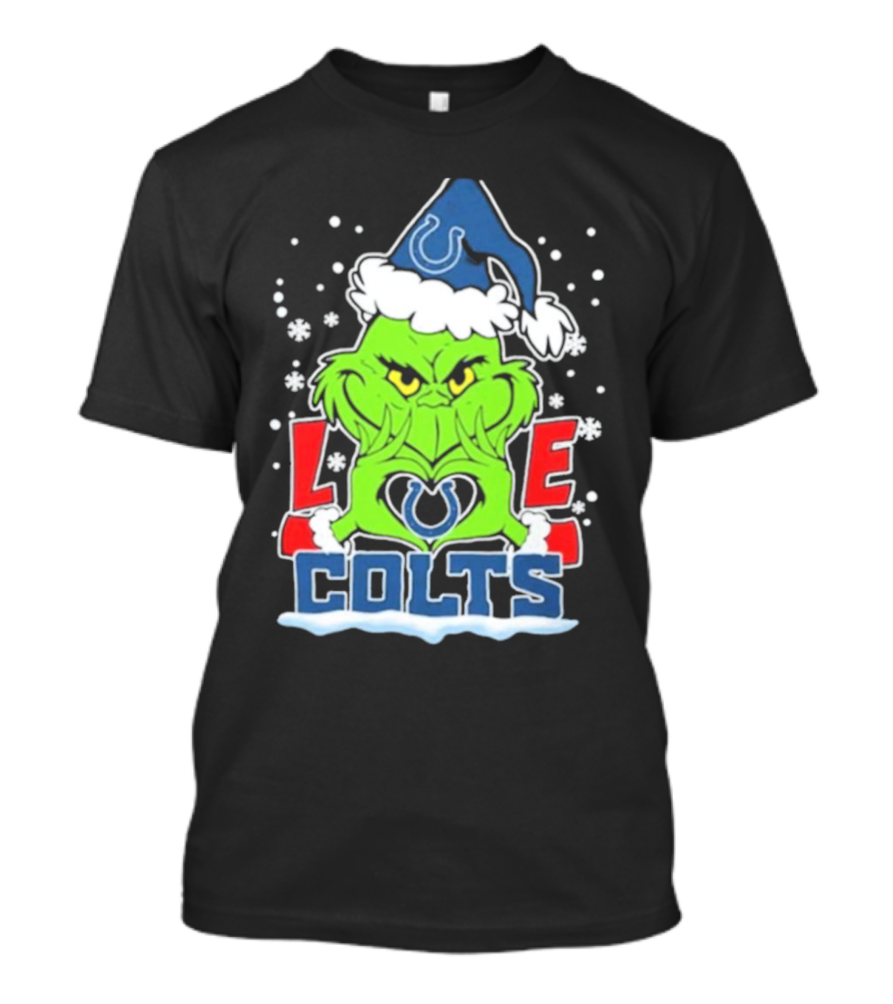 The Grinch Indianapolis Colts Love 2024 Football Christmas T-Shirt