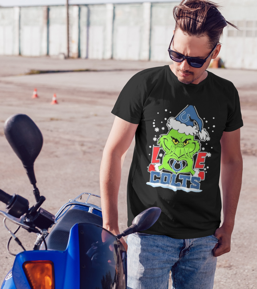 The Grinch Indianapolis Colts Love 2024 Football Christmas T-Shirt