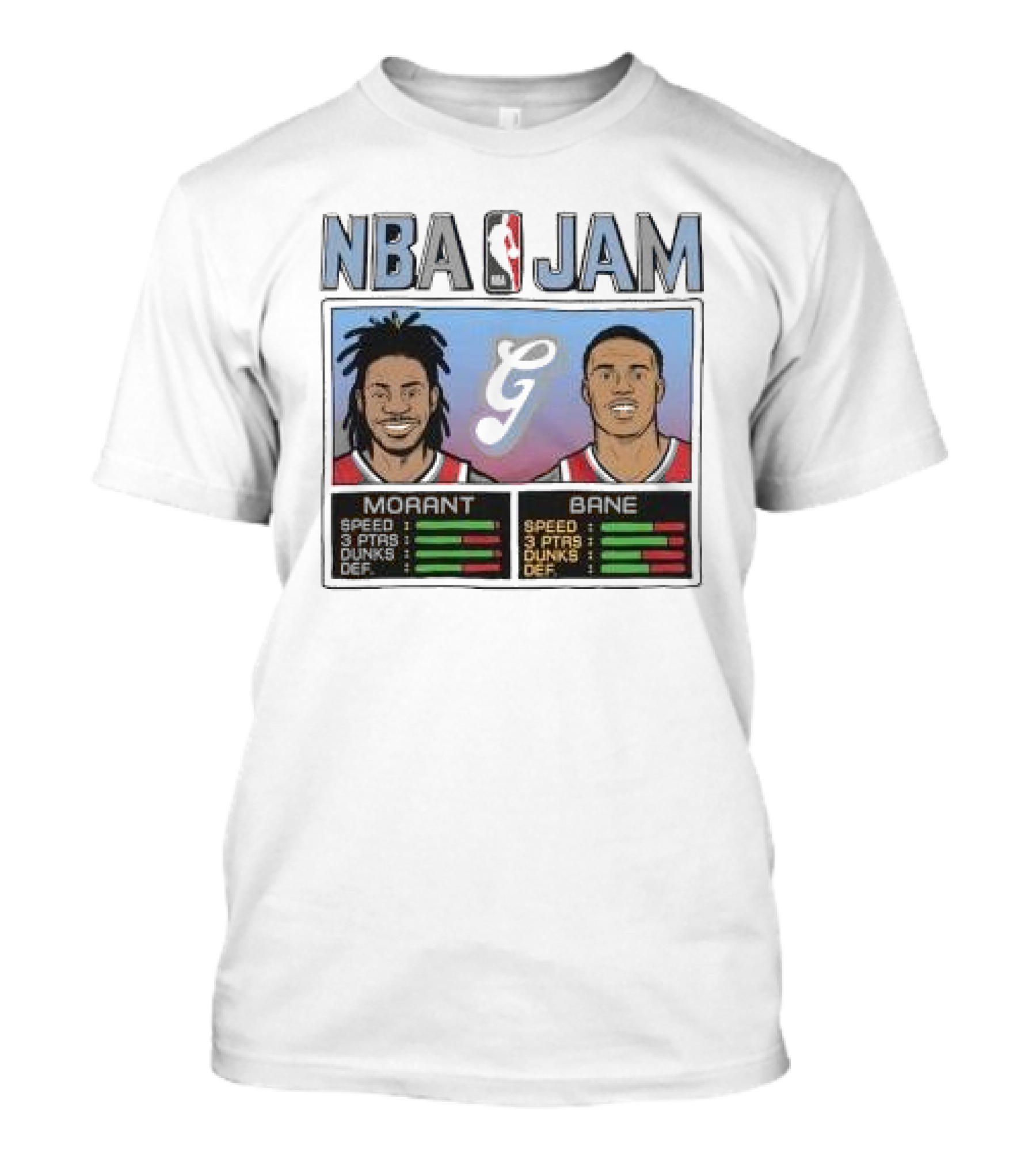 Desmond Bane Ja Morant Red Memphis Grizzlies NBA Jam 2024-25 City Edition Tri-Blend T-Shirt