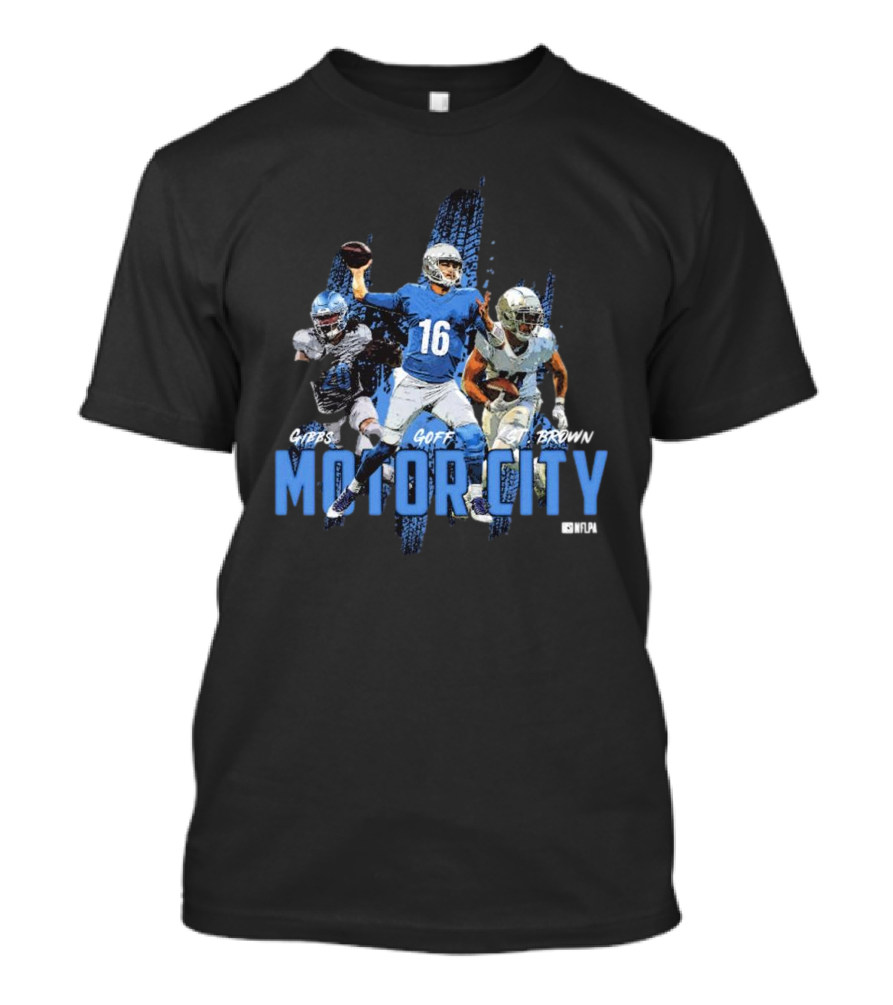 Motor City Gibbs Goff St Brown Detroit Lions Football NFL Players T-Shirt