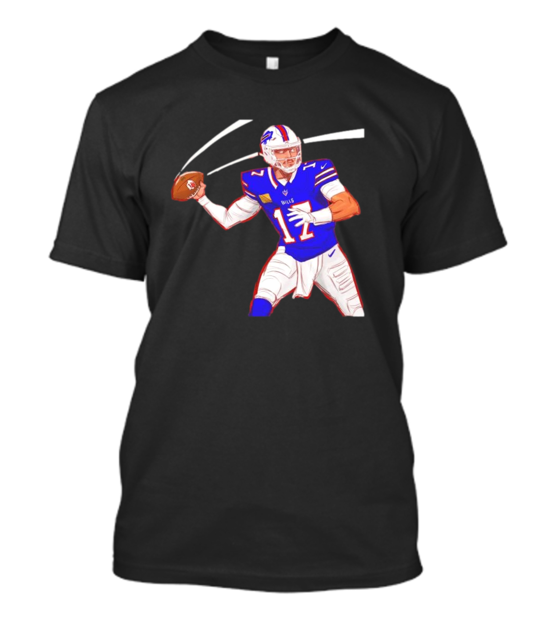 Josh Allen Buffalo Bills Victory Monday Cartoon Football Player T-Shirt