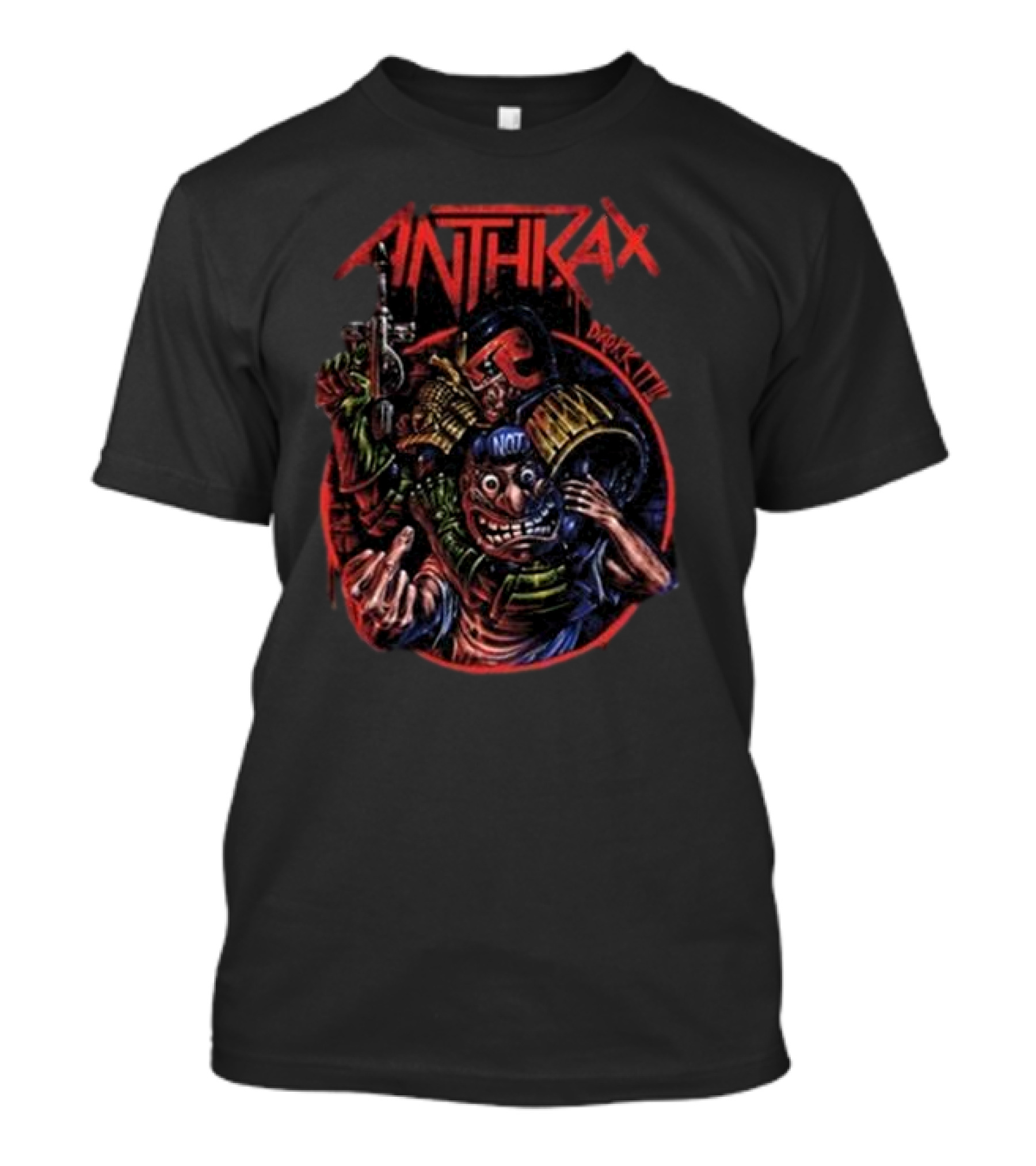 Anthrax Drokk It Tour Judge Dredd 80s Metal Band T-Shirt