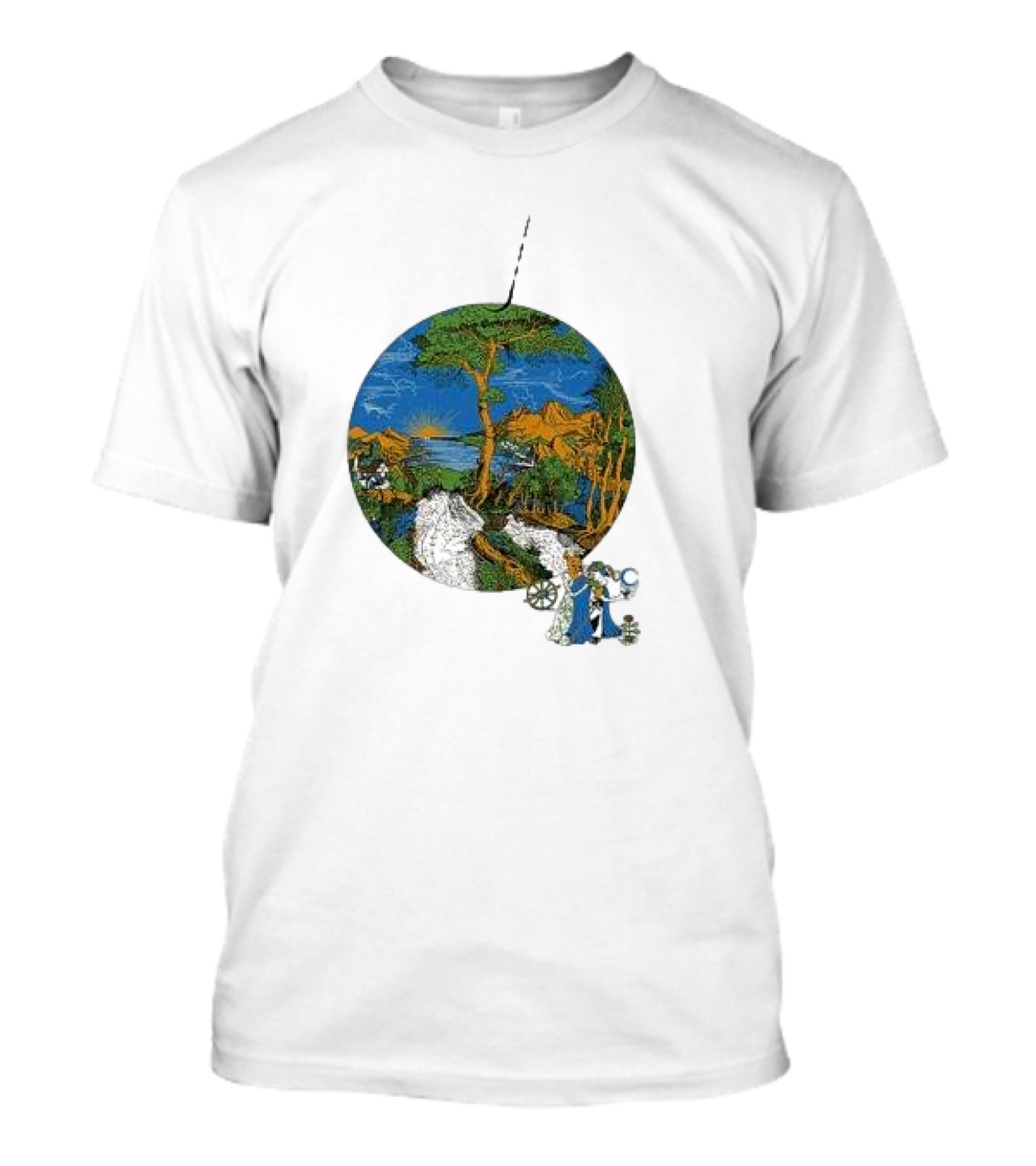 Fleet Foxes Sun Giant Scenic Nature Tree And Mountains T-Shirt