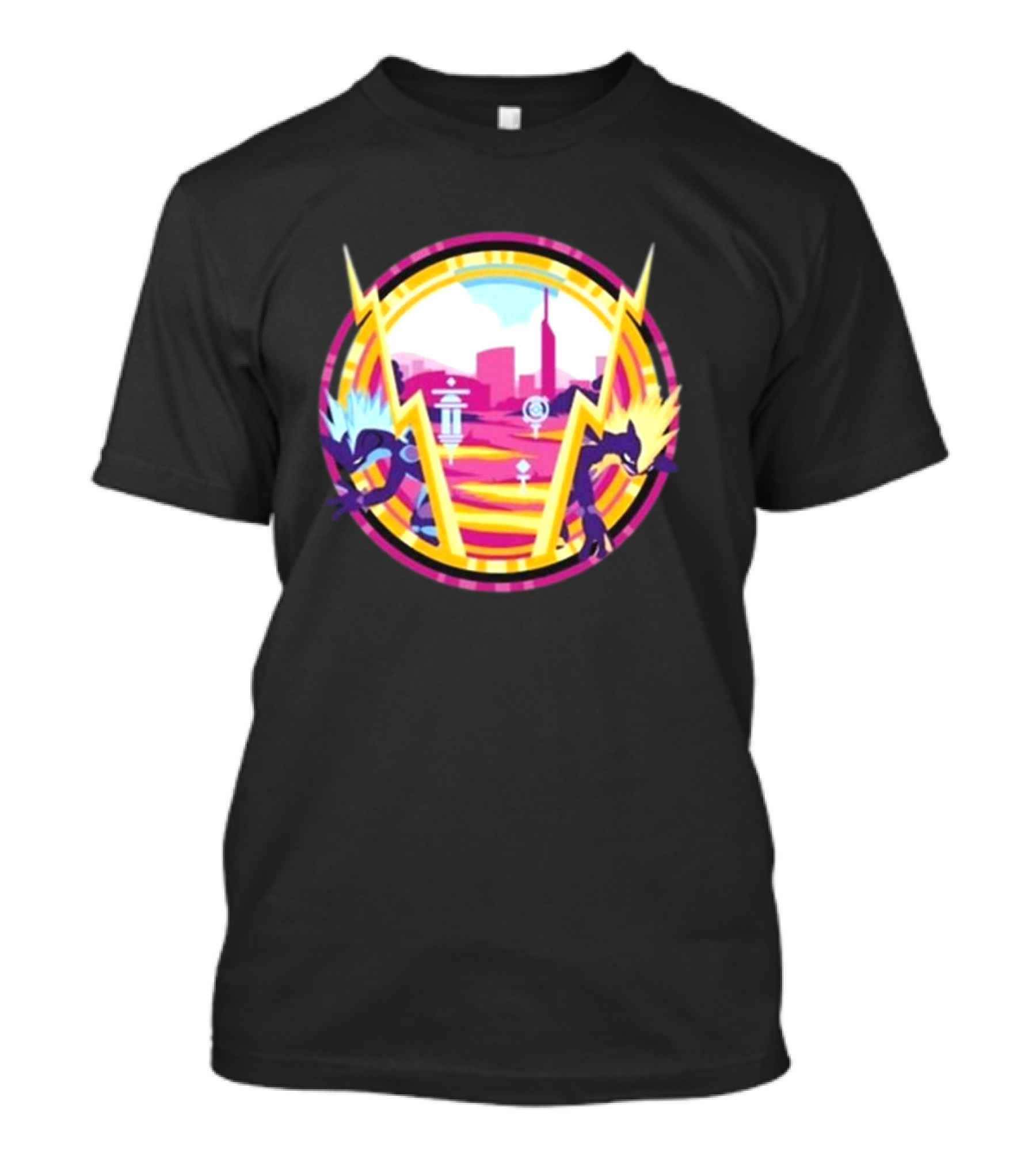 Pokemon GO The Wild Area 2024 Iconic Lightning Landscape T-Shirt