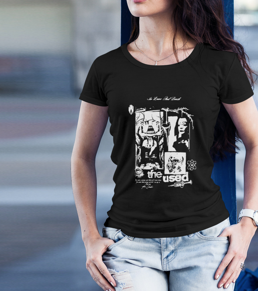 The Used No Love Lost Skull Collage T-Shirt