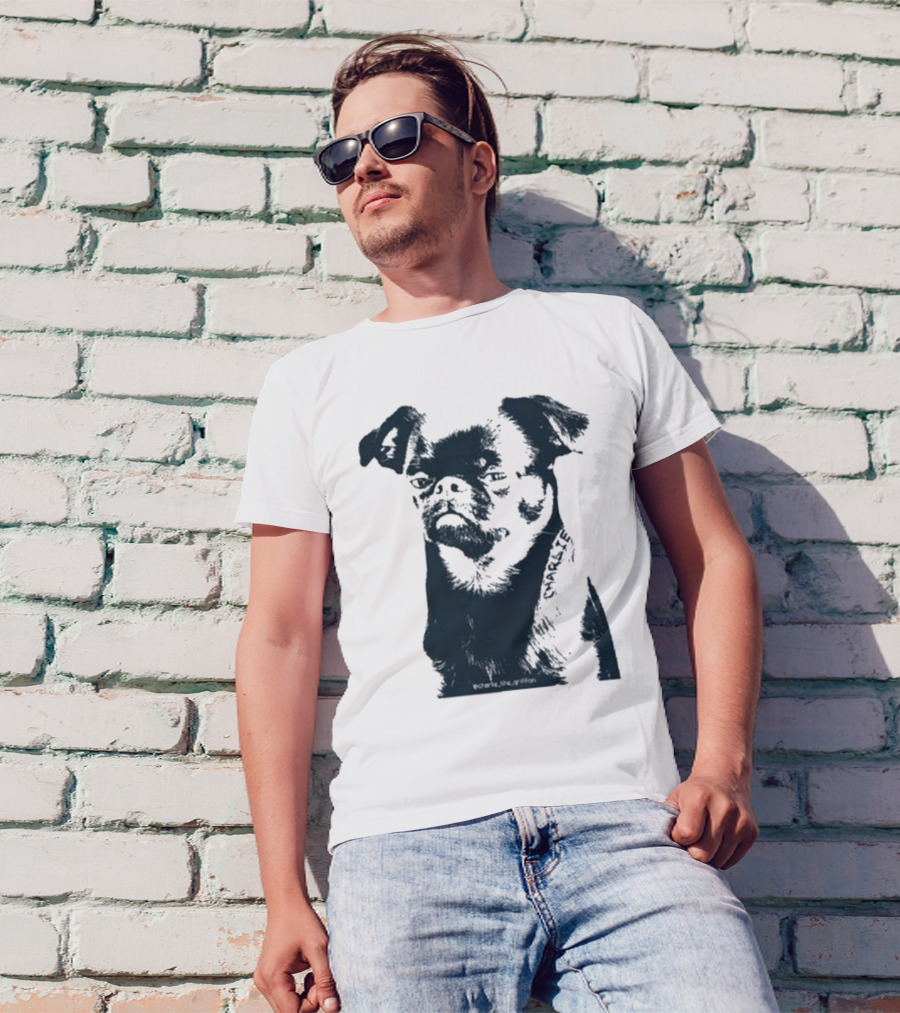 Charlie The Griffon Charlie Face Sketch T-Shirt