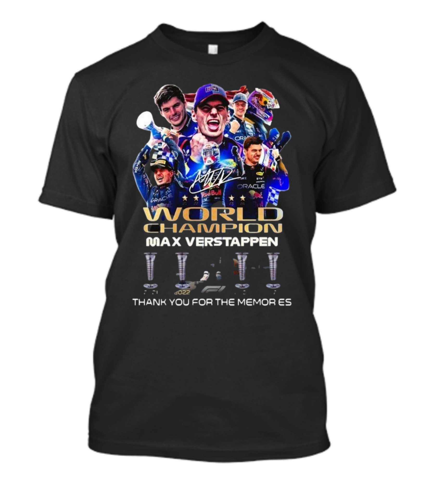 Red Bull Racing Max Verstappen World Champion Thank You For The Memories T-Shirt