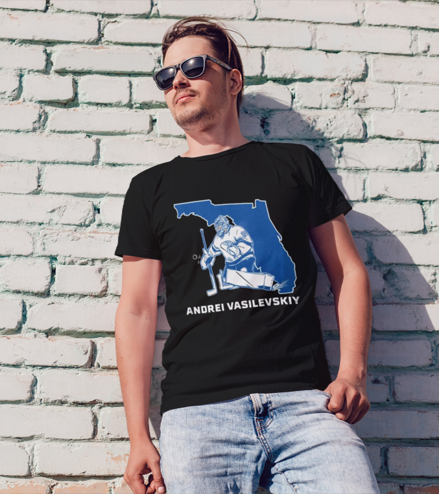 Andrei Vasilevskiy Tampa Bay Hockey Florida Map T-Shirt