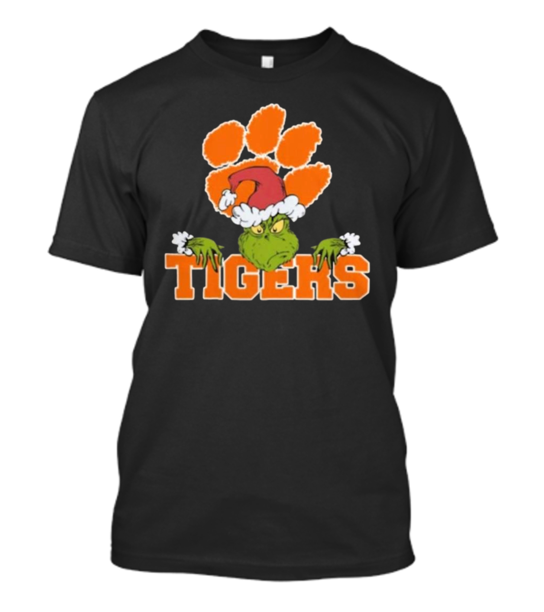 NCAA Clemson Tigers Grinch Christmas Football T-Shirt