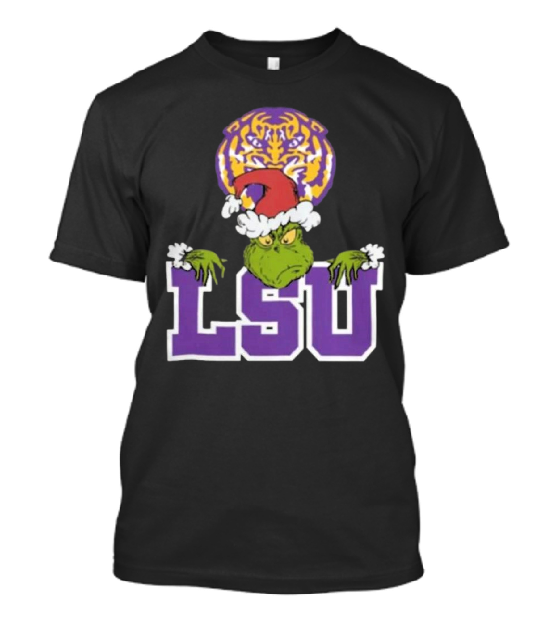LSU Tigers Grinch Christmas Football 2024 NCAA T-Shirt