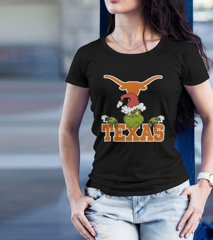 NCAA Texas Longhorns Grinch Christmas T-Shirt