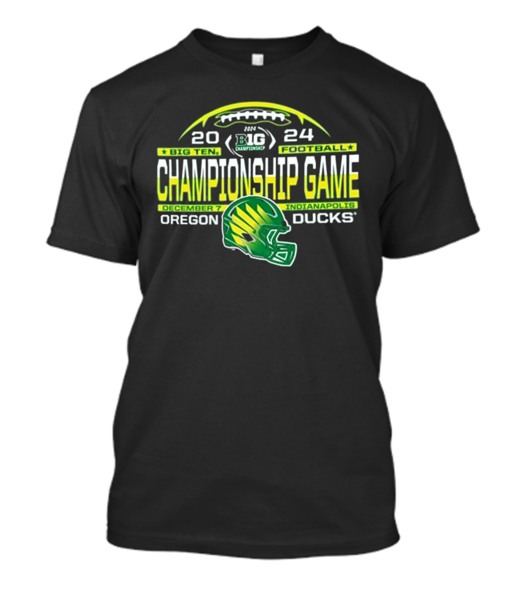 Oregon Ducks 2024 Big Ten Football Championship Game December 7 Indianapolis T-Shirt