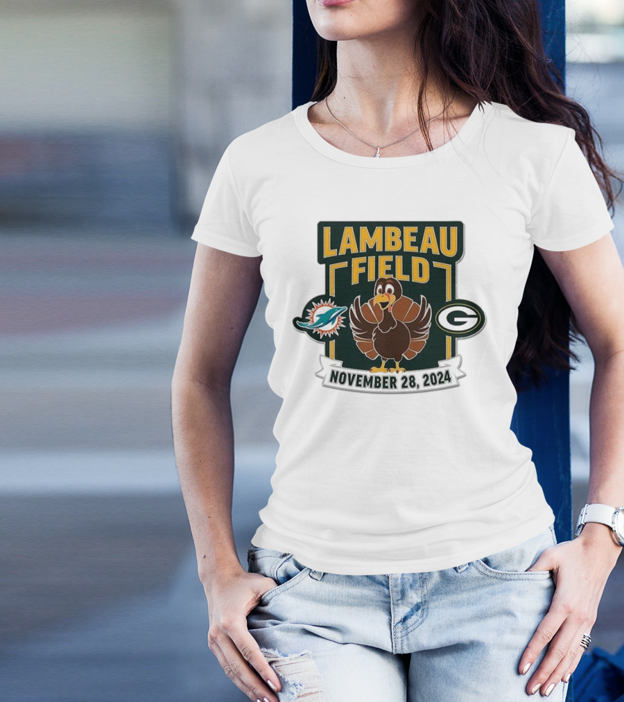 Lambeau Field Green Bay Packers Vs Miami Dolphins November 28 2024 Turkey T-Shirt