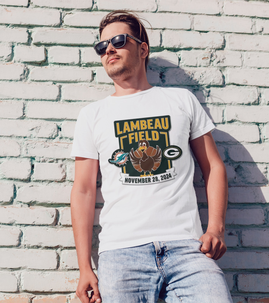 Lambeau Field Green Bay Packers Vs Miami Dolphins November 28 2024 Turkey T-Shirt