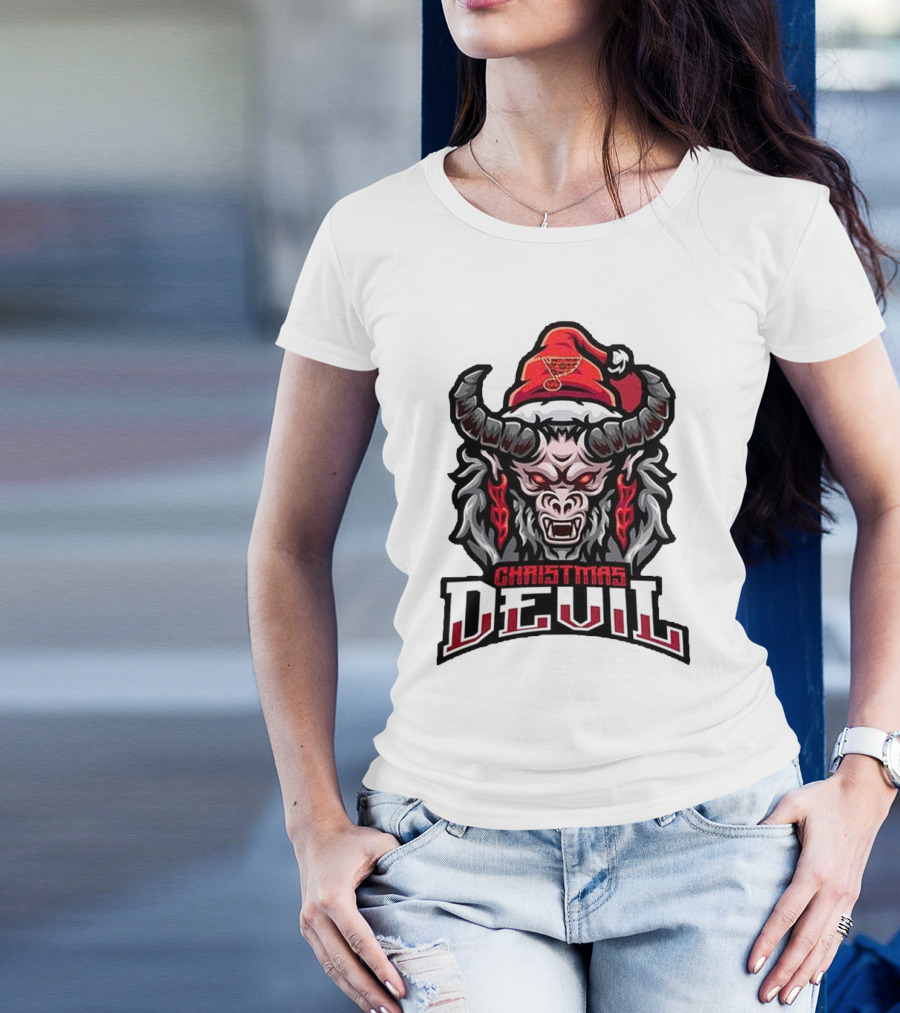 St. Louis Blues Krampus Christmas Devil NHL T-Shirt