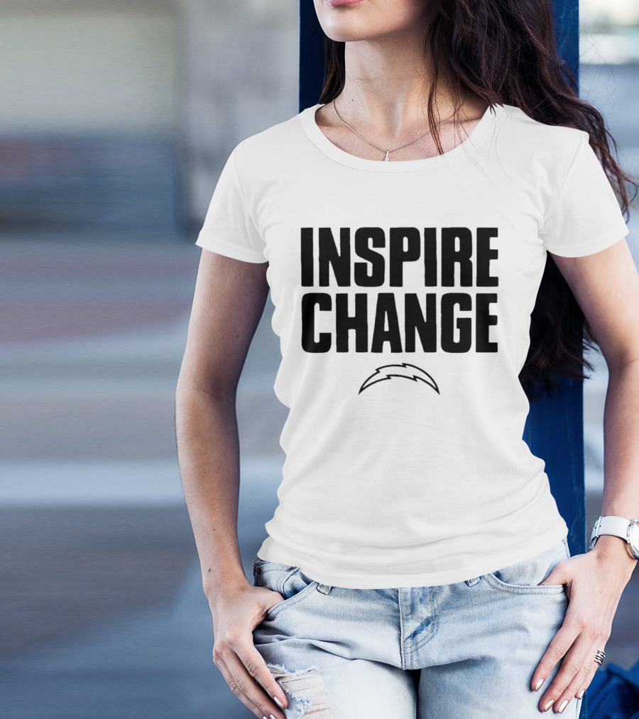 Los Angeles Chargers Inspire Change 2024 Bolt T-Shirt