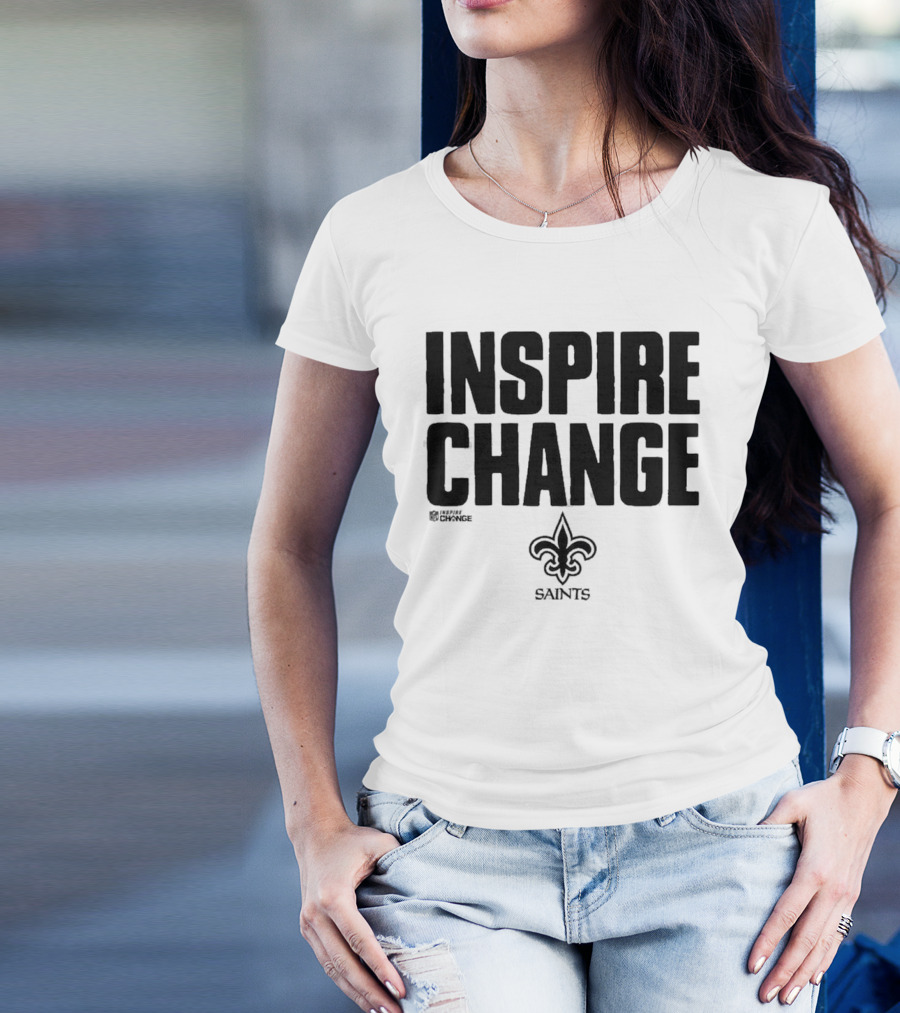 New Orleans Saints Inspire Change 2024 Saints Fleur-de-Lis T-Shirt