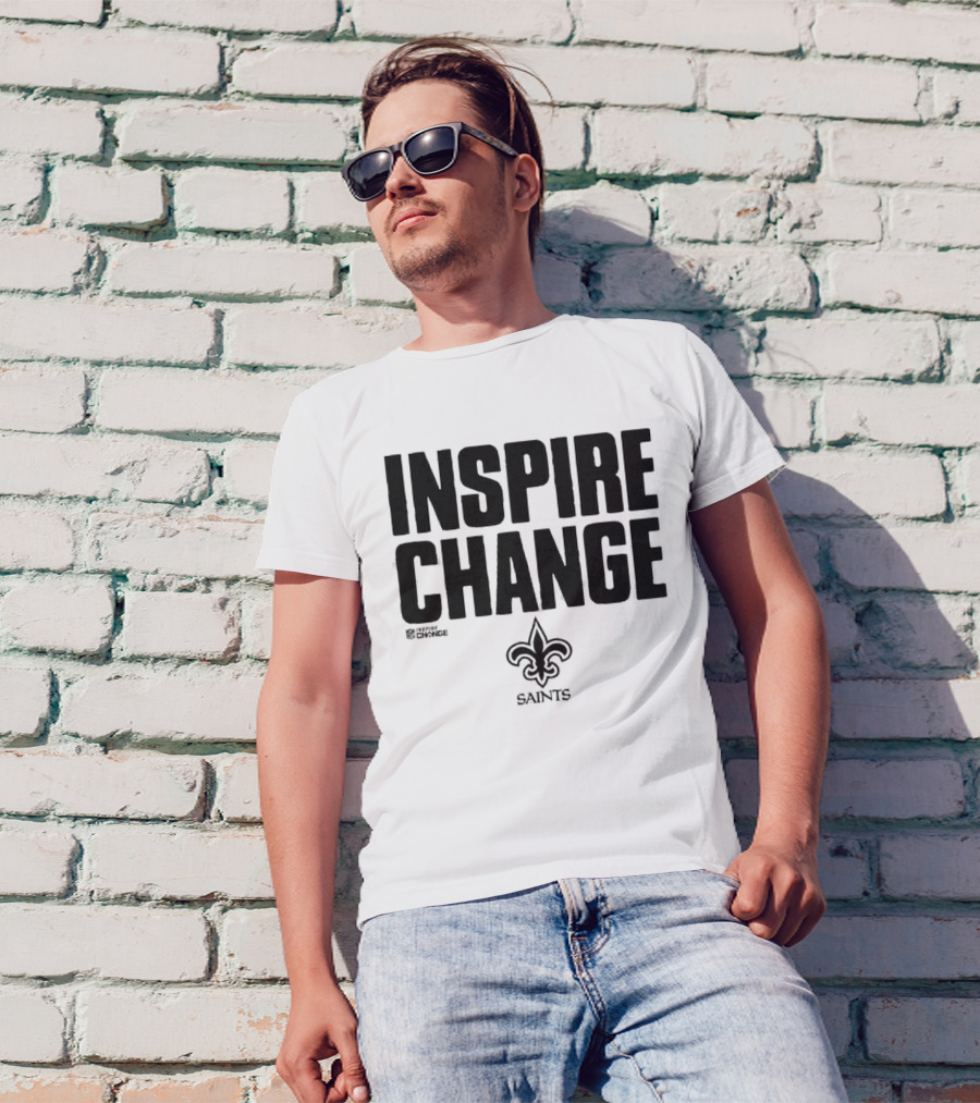 New Orleans Saints Inspire Change 2024 Saints Fleur-de-Lis T-Shirt