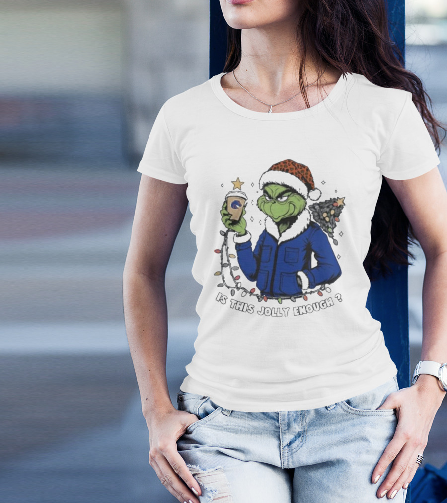Boise State Broncos Santa Grinch Is This Jolly Enough Merry Christmas T-Shirt