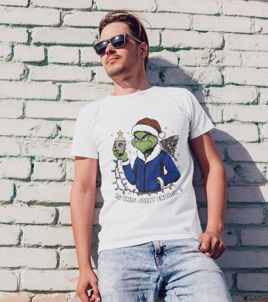 Boise State Broncos Santa Grinch Is This Jolly Enough Merry Christmas T-Shirt