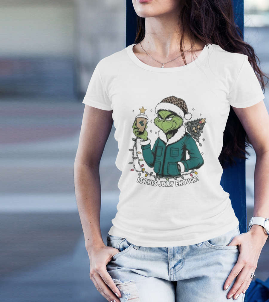 Coastal Carolina Chanticleers Santa Grinch Is This Jolly Enough Merry Christmas T-Shirt