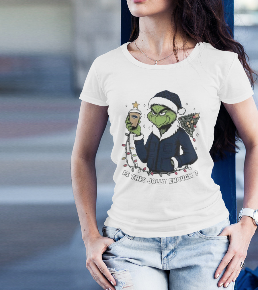 Nevada Wolf Pack Santa Grinch Is This Jolly Enough Merry Christmas T-Shirt