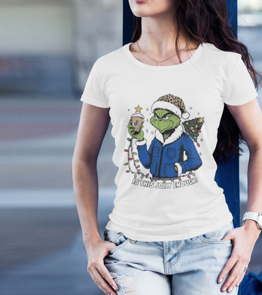 Kansas Jayhawks Grinch Is This Jolly Enough Merry Christmas T-Shirt