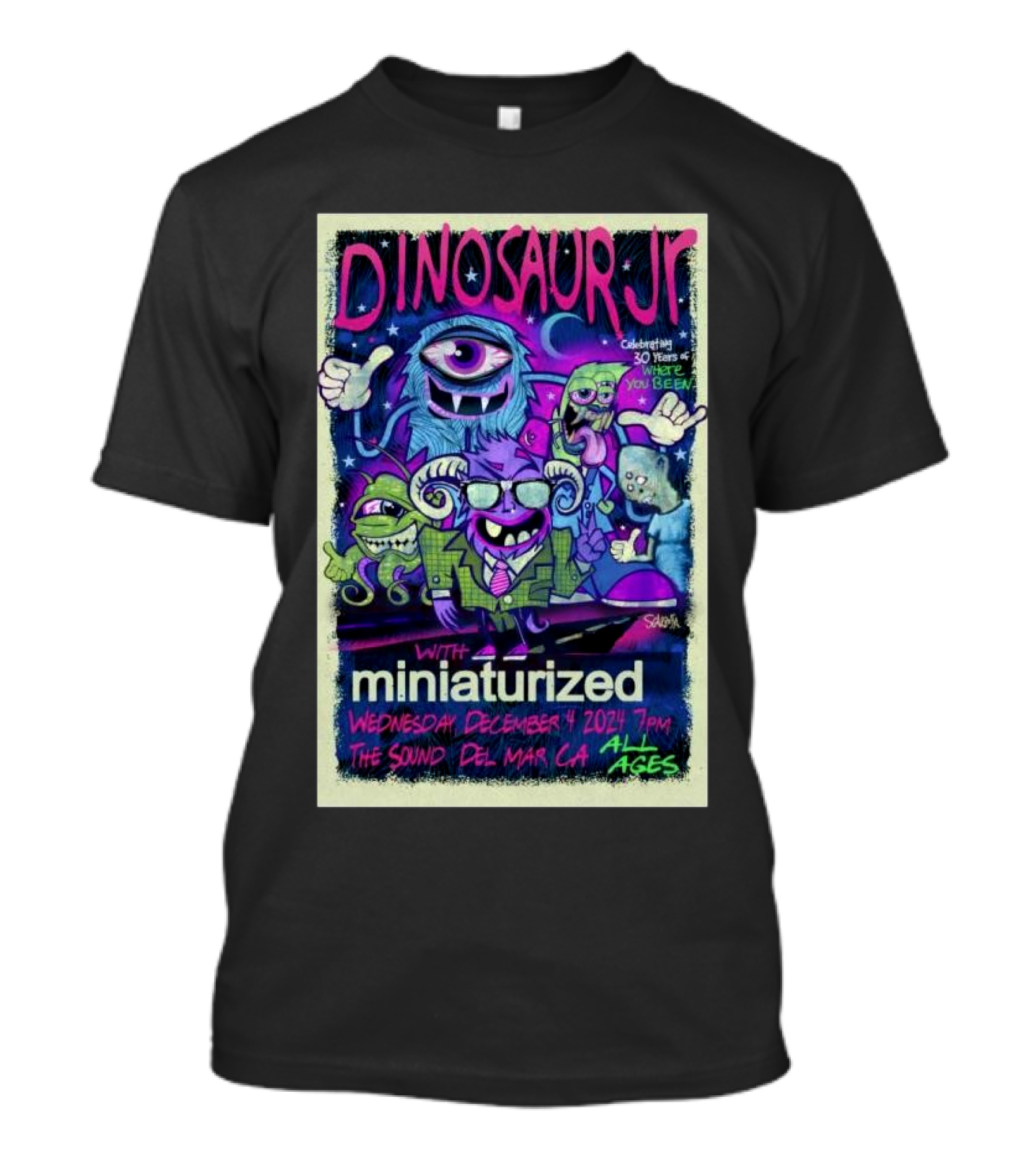 Dinosaur Jr Miniaturized Live At The Sound Del Mar CA December 4 2024 All Ages Event T-Shirt