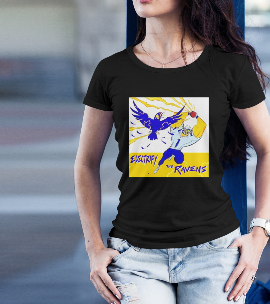 Electrify The Ravens Los Angeles Chargers Vs Baltimore Ravens Lightning Clash T-Shirt
