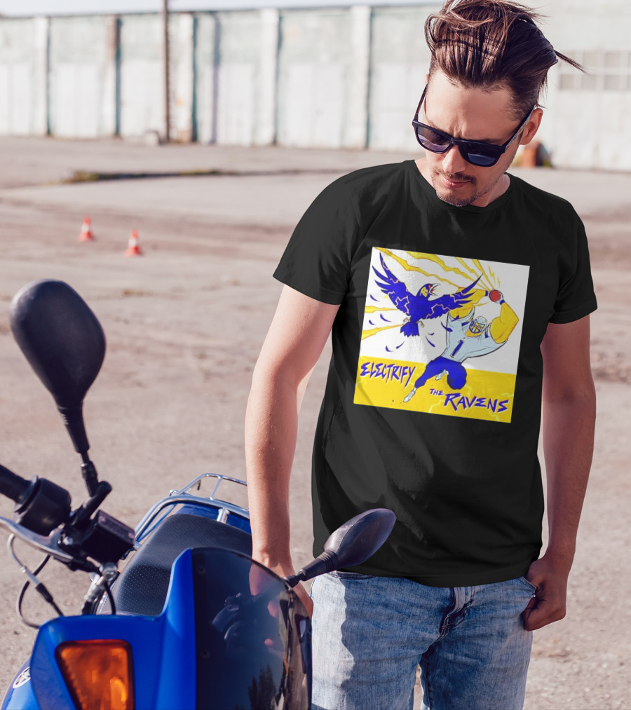 Electrify The Ravens Los Angeles Chargers Vs Baltimore Ravens Lightning Clash T-Shirt
