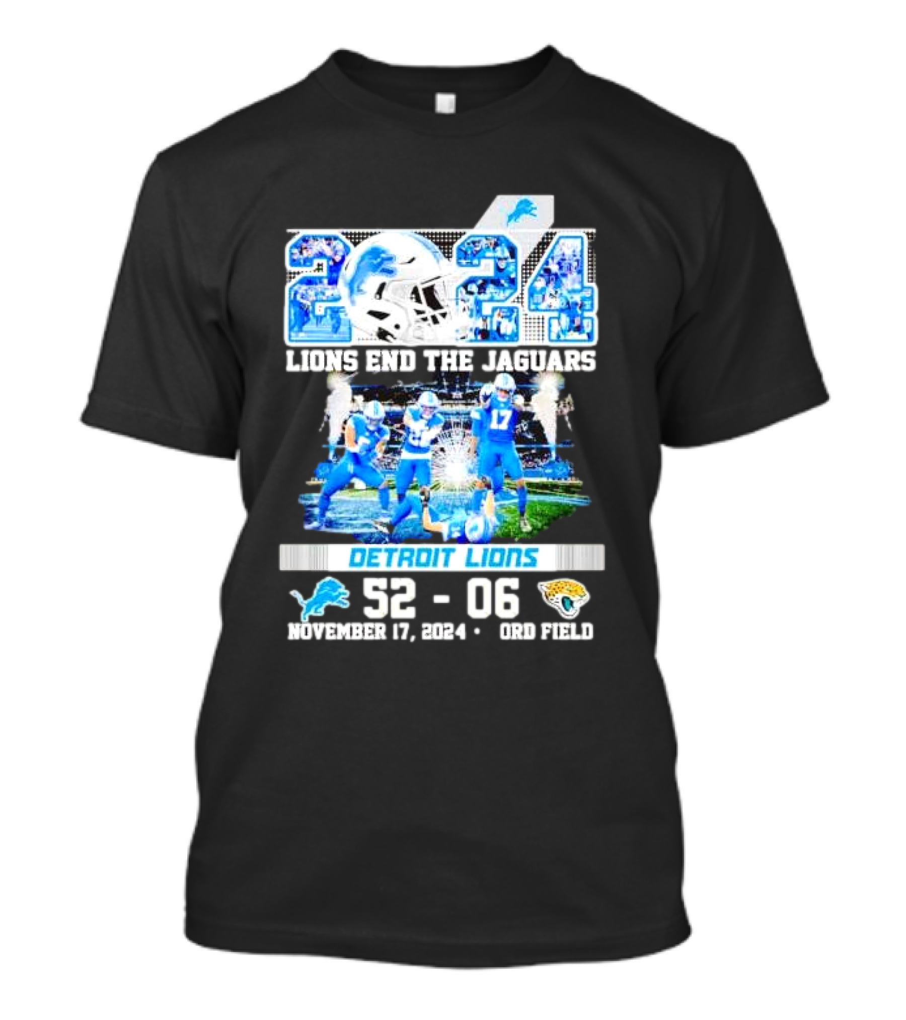 Detroit Lions End The Jaguars 52-06 November 17, 2024 Ford Field T-Shirt