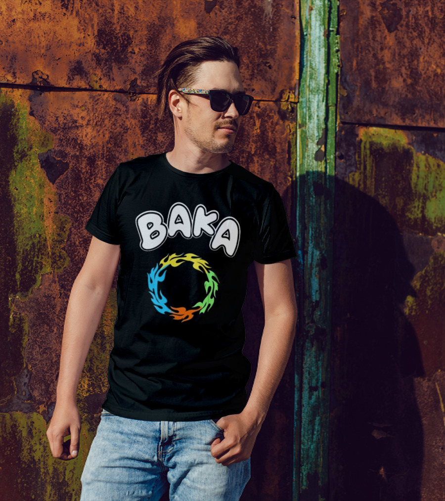 Baka Multi-Color Flame Circle T-Shirt