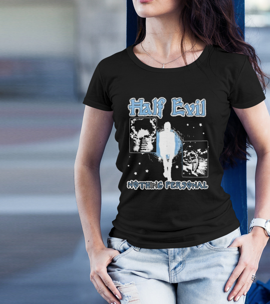 Half Evil Nothing Personal The Stairway To Eternity Cosmic Journey T-Shirt
