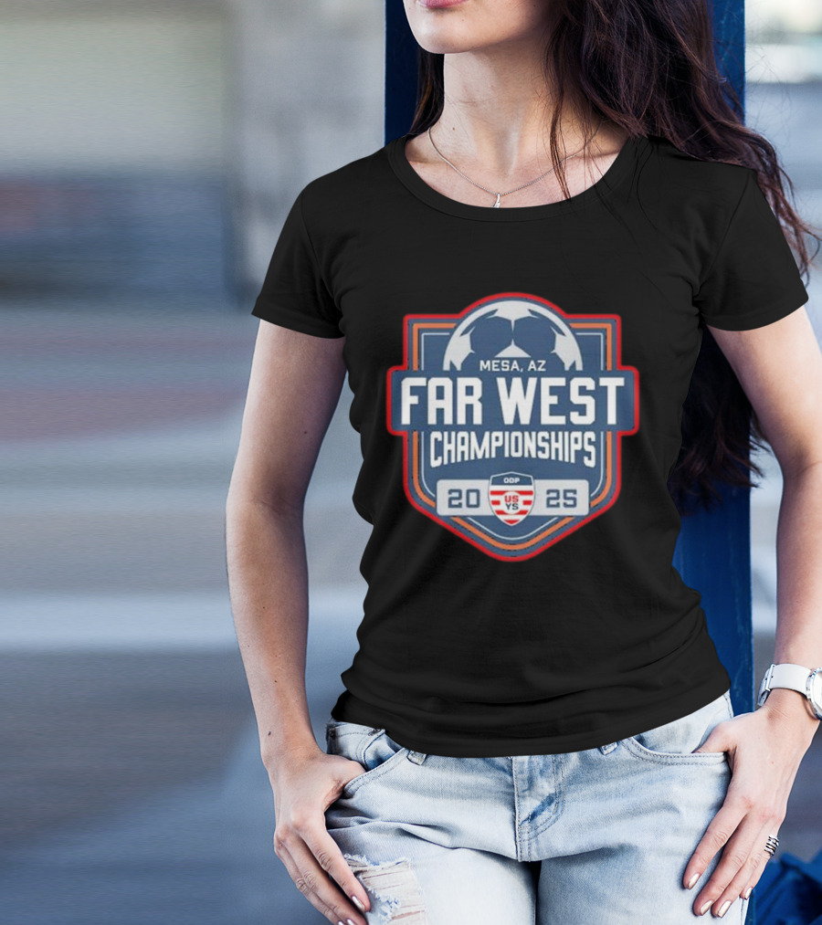 Mesa AZ Far West Championships ODP 2025 Soccer US Youth Shield T-Shirt