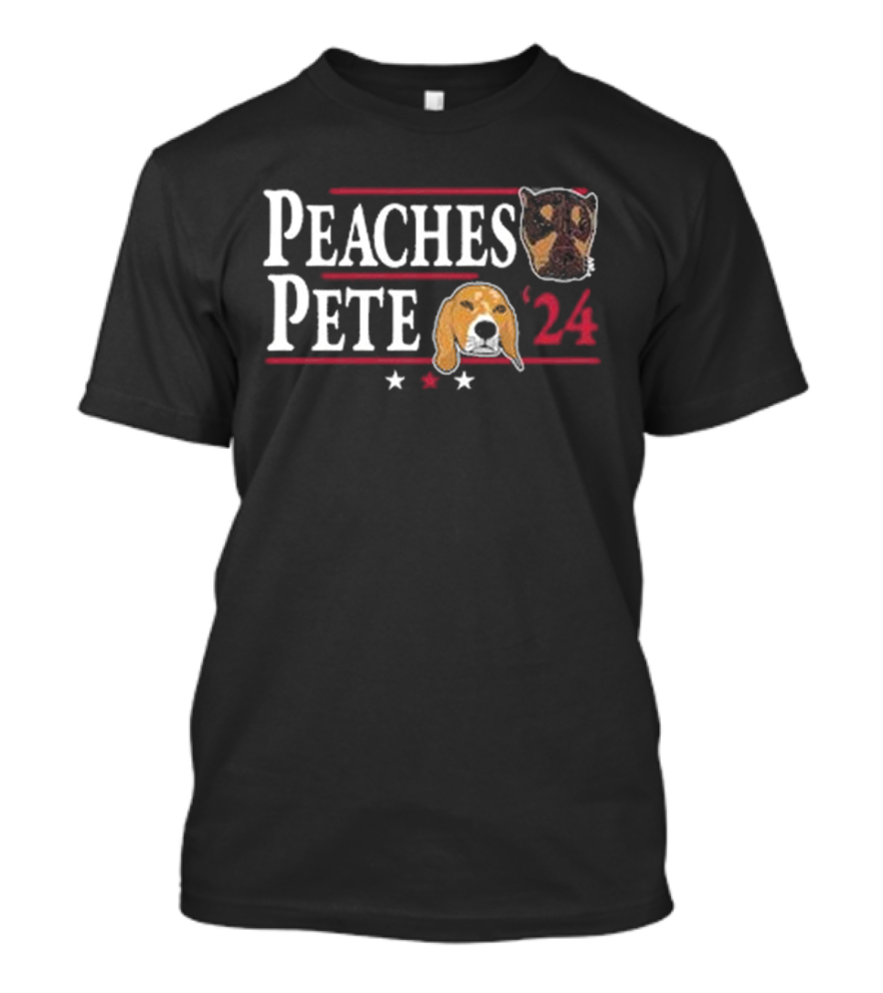 Peaches Pete '24 Presidential Dogs Election Campaign T-Shirt