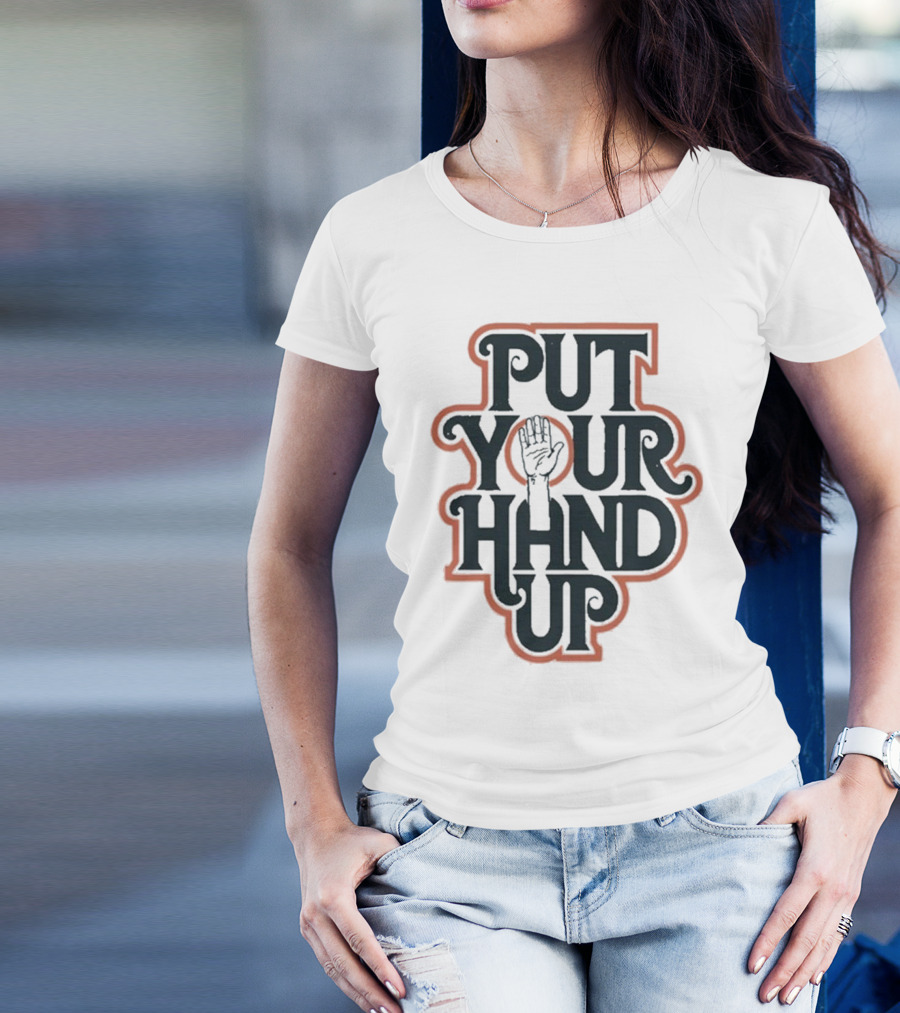 Put Your Hand Up Bacon Bros White T-Shirt