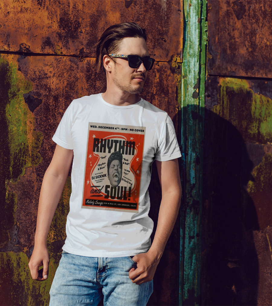Rhythm And Soul Event Featuring DJ Sicknik And DJ Devil One At Melody Lounge Los Angeles December 4th T-Shirt