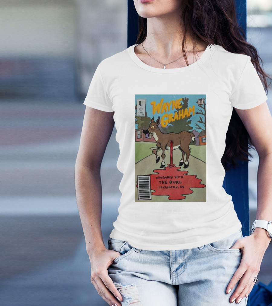 Wayne Graham November 30th The Burl Lexington KY Comic Style Deer Image T-Shirt