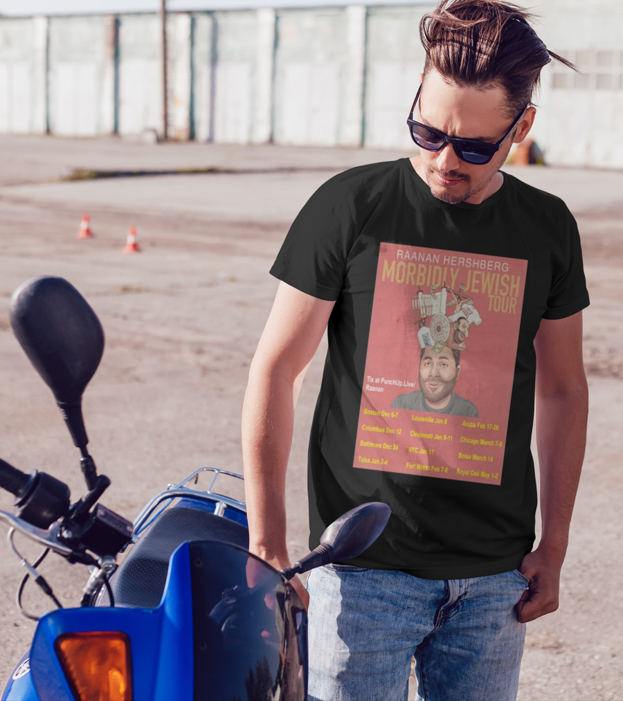 Raanan Hershberg Morbidly Jewish Tour Dates And Locations Promotion T-Shirt