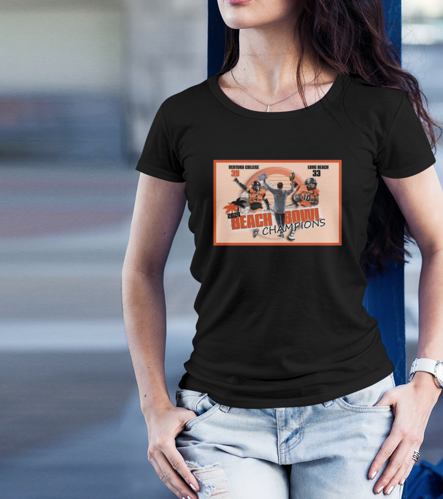 Ventura College 39 Long Beach 33 2024 Beach Bowl Champions T-Shirt