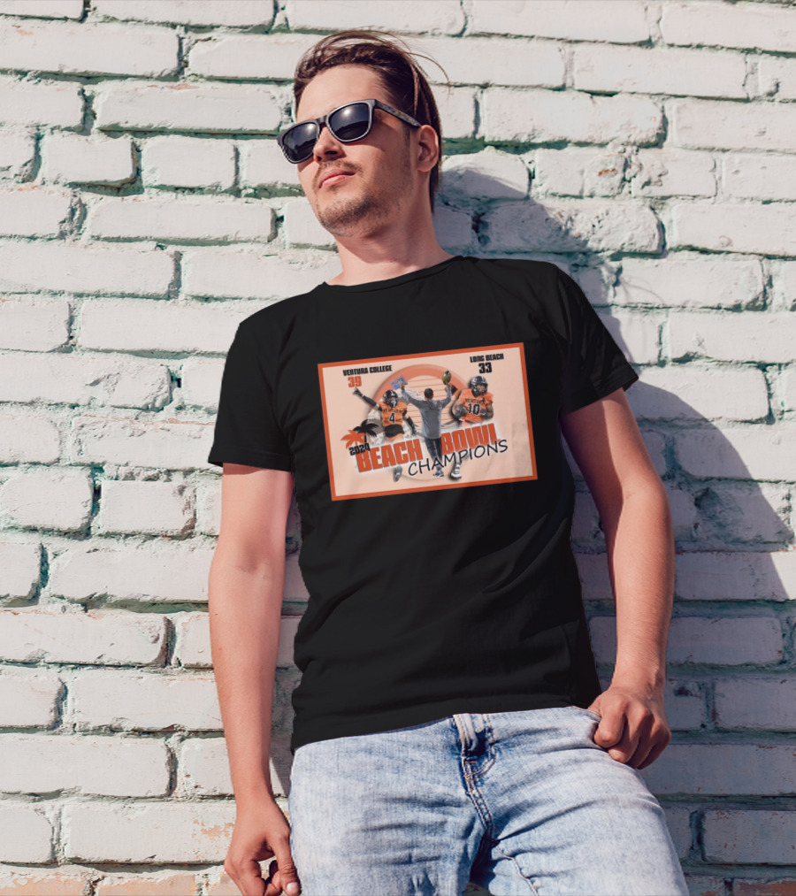 Ventura College 39 Long Beach 33 2024 Beach Bowl Champions T-Shirt