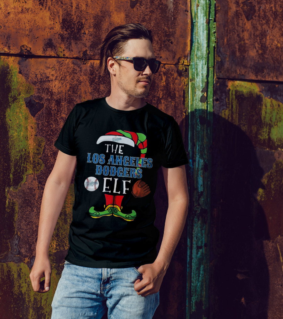 The Los Angeles Dodgers Elf Christmas Baseball T-Shirt