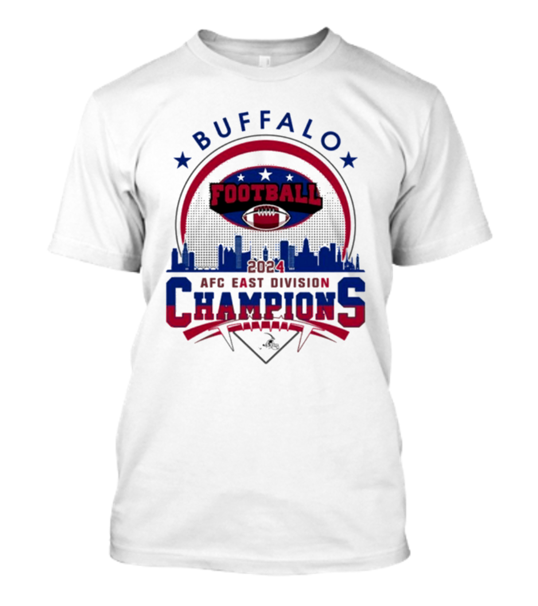 Buffalo Football 2024 AFC East Division Champions Skyline T-Shirt