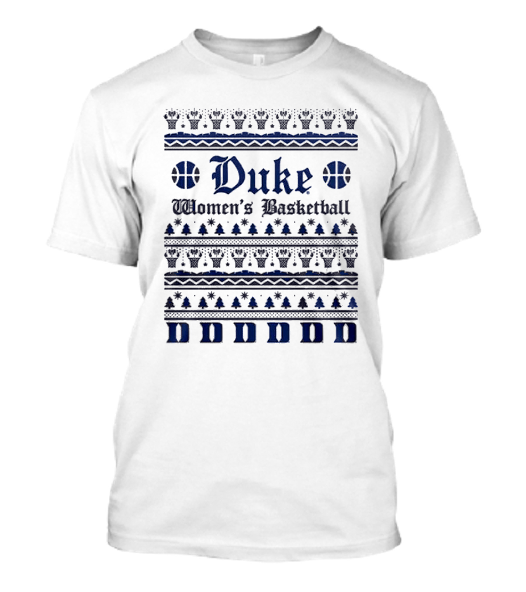 Duke Women's Basketball 2024 Christmas Blue Devils Holiday T-Shirt