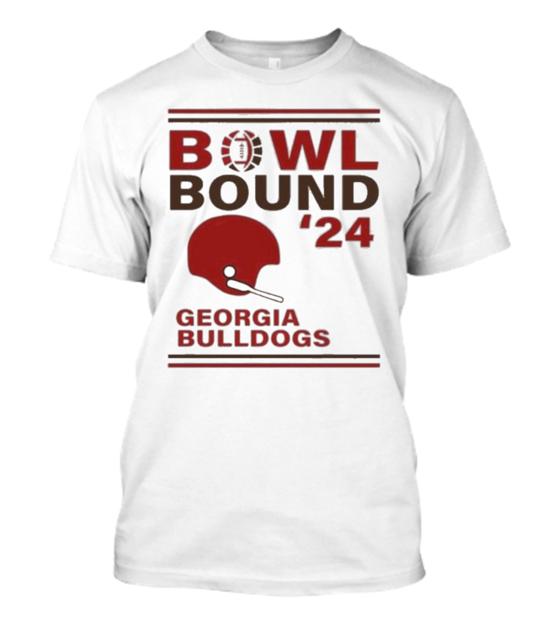 Georgia Bulldogs Bowl Bound '24 Helmet Football T-Shirt