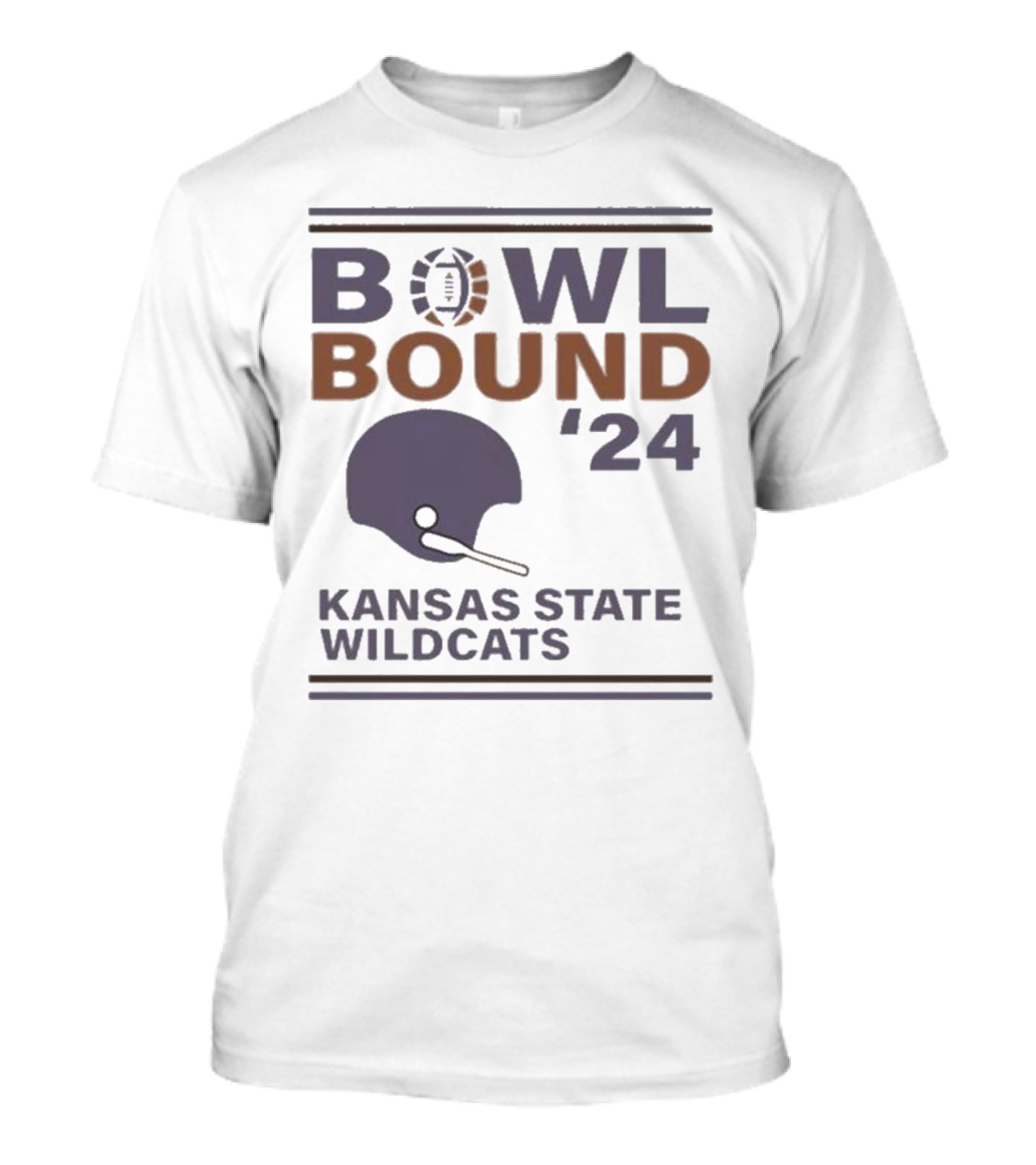 Bowl Bound '24 Kansas State Wildcats Helmet T-Shirt