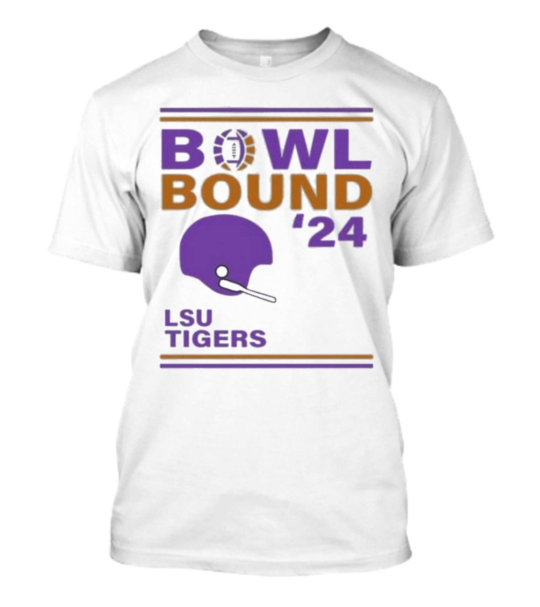 LSU Tigers Bowl Bound '24 Football Helmet T-Shirt