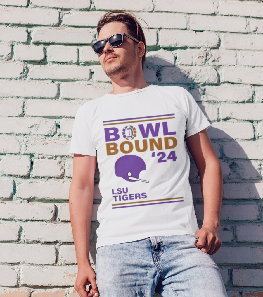 LSU Tigers Bowl Bound '24 Football Helmet T-Shirt