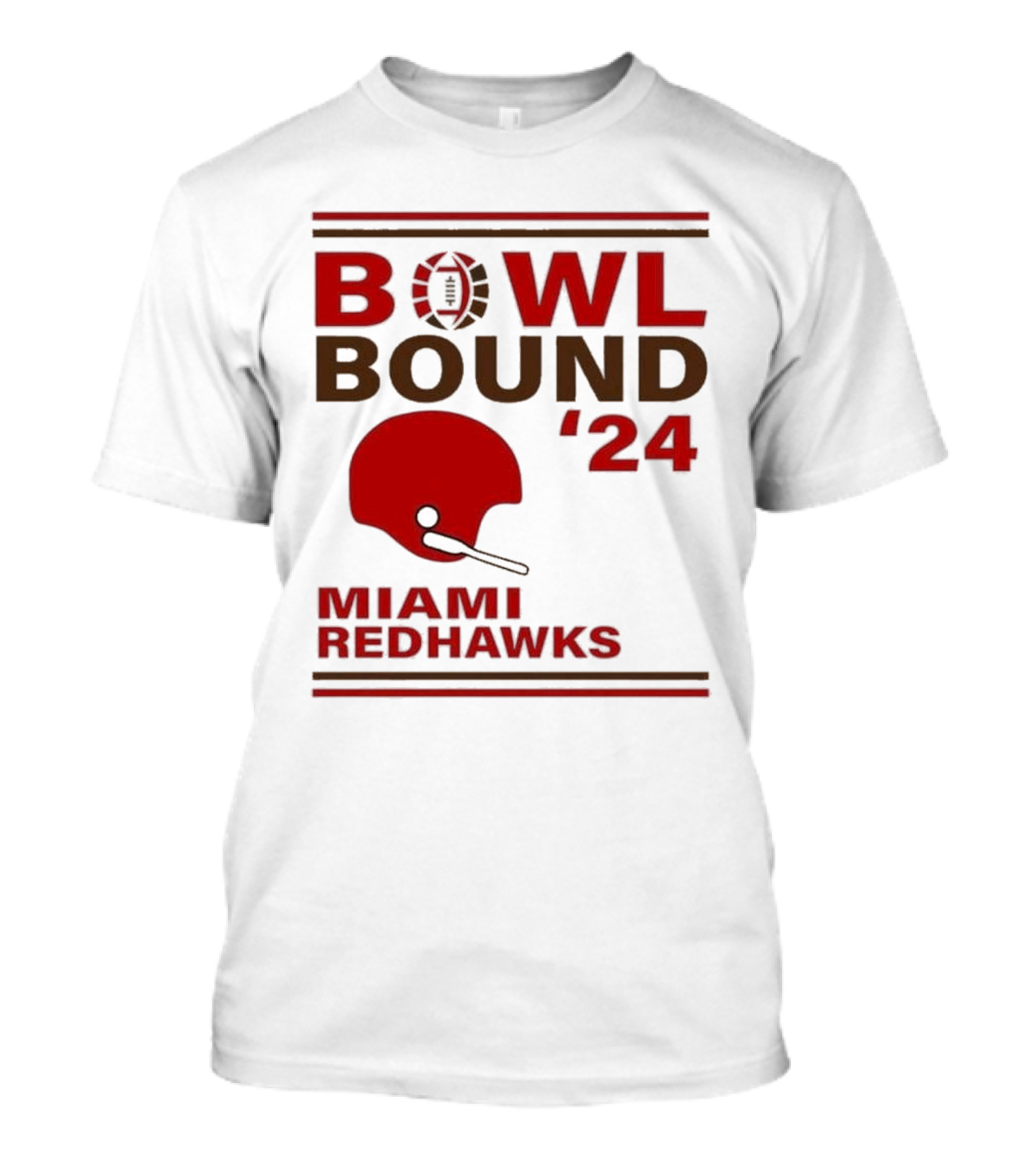 Miami Redhawks Bowl Bound 2024 Football Helmet T-Shirt