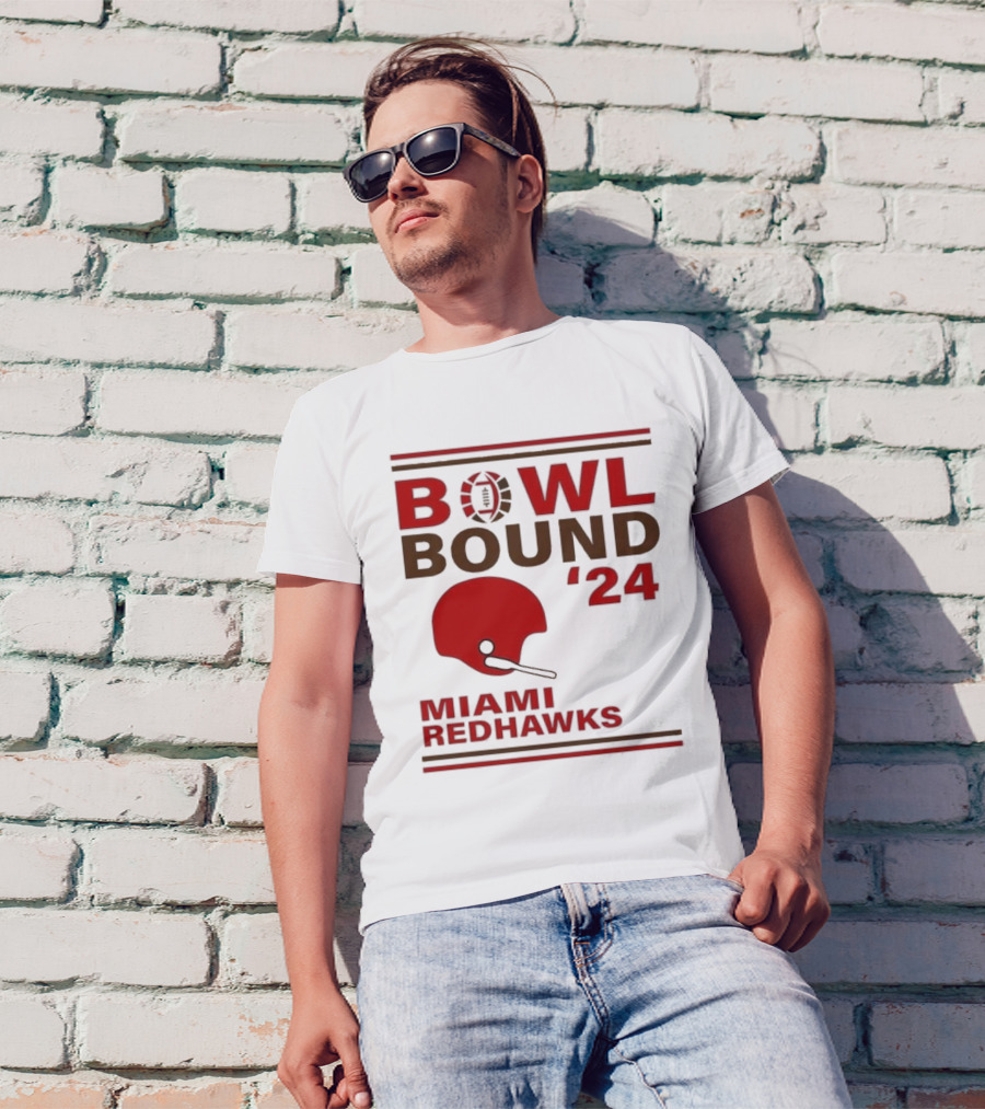 Miami Redhawks Bowl Bound 2024 Football Helmet T-Shirt